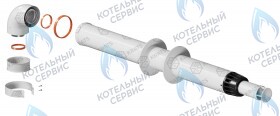Коаксиальный комплект дымохода 60/100 1м KRATS АНТИЛЁД (без фланца)