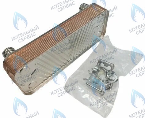 ES190W-000-16F-HR Теплообменник ГВС вторичный 16 пластин VAILLANT TURBO MAX VUW 