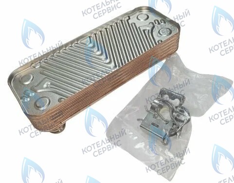 ES190W-000-16F-HR Теплообменник ГВС вторичный 16 пластин VAILLANT TURBO MAX VUW 