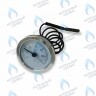 ST002 Термометр капиллярный круглый хромированное кольцо d 52 мм,  длина капилляра 550 мм, 0-120С 