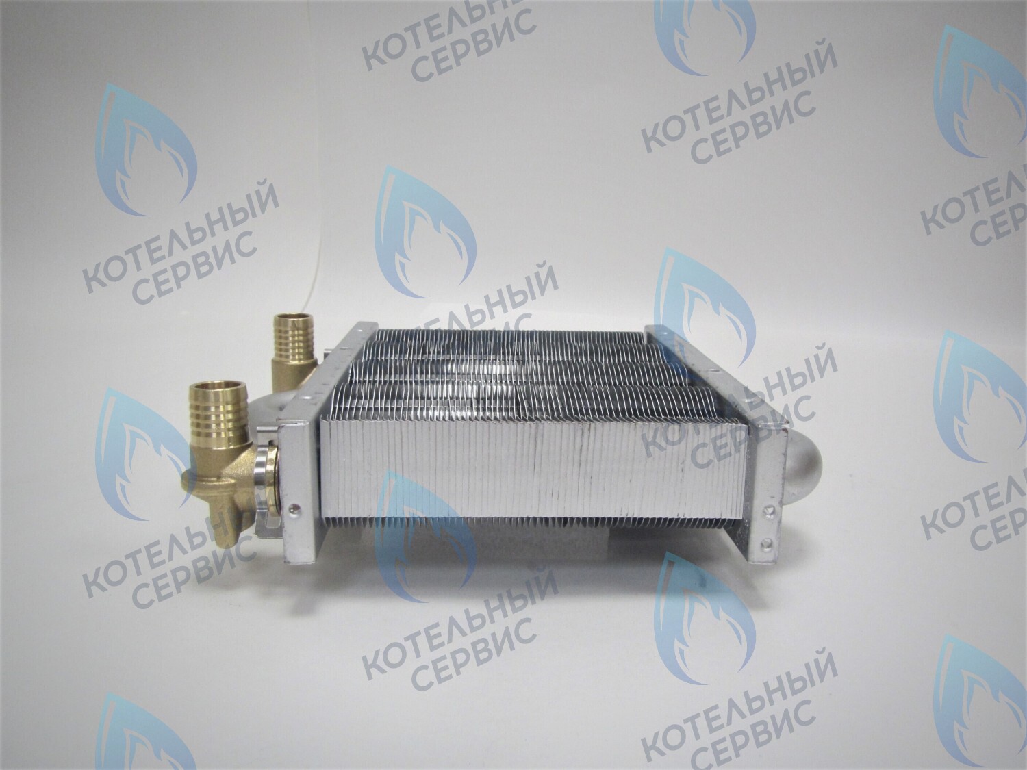 EM021-142-Фитинг-Комп Теплообменник первичный основной (с фитингами) 142мм 67 FIN (100 HSG/ICH/MSC) DAEWOO 