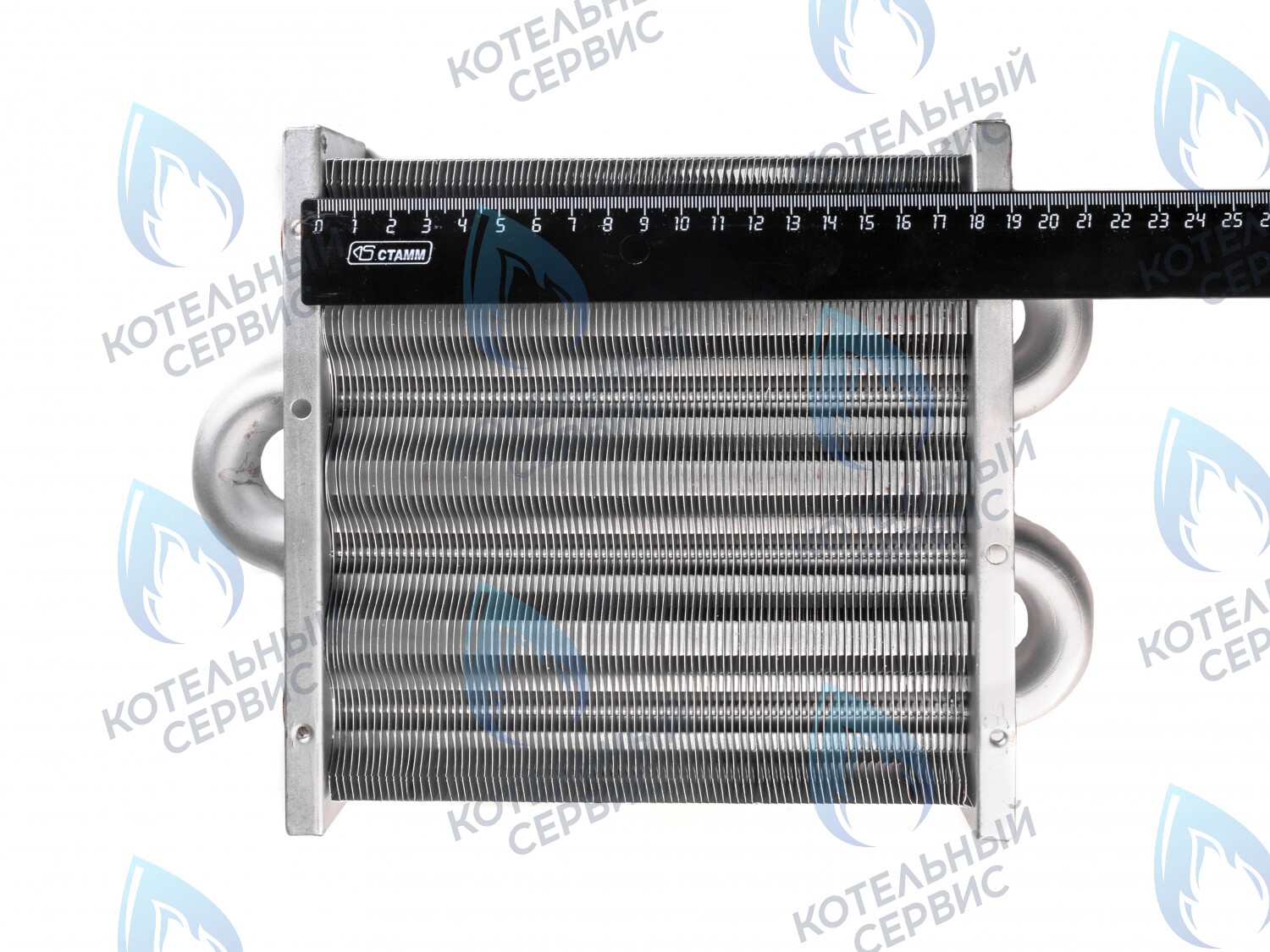 EM021-180 Теплообменник первичный основной (без фитингов) 180мм 85 FIN (130-200 HSG/ICH/MSC) (3318108610, 3318108640) DAEWOO 