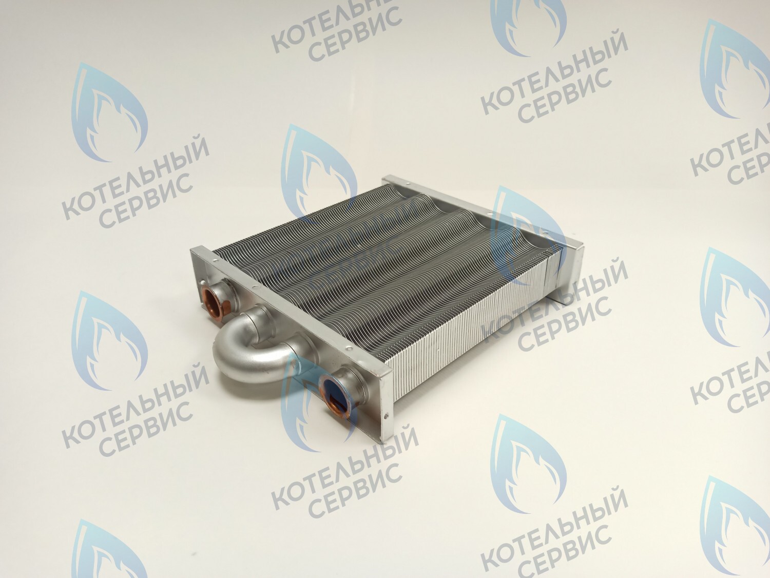 EM021-180 Теплообменник первичный основной (без фитингов) 180мм 85 FIN (130-200 HSG/ICH/MSC) (3318108610, 3318108640) DAEWOO 
