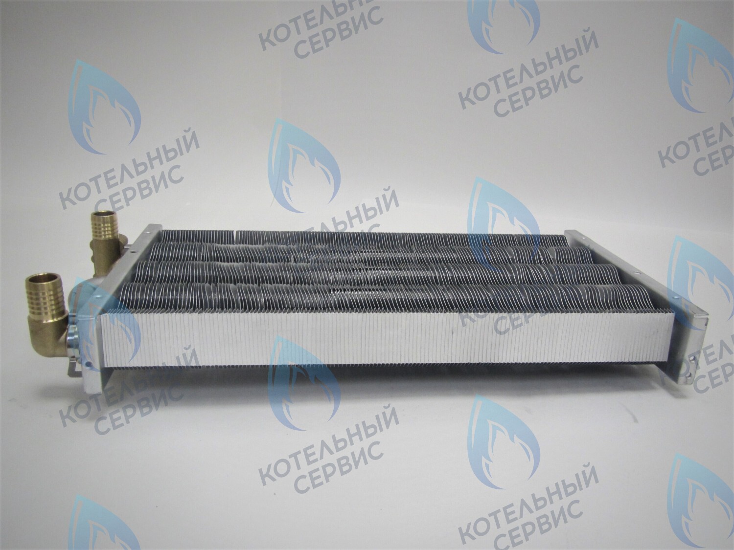 EM021-348-Фитинг-Комп Теплообменник отопления с фитингами (348 мм) 147 FIN (350MSC) DAEWOO 