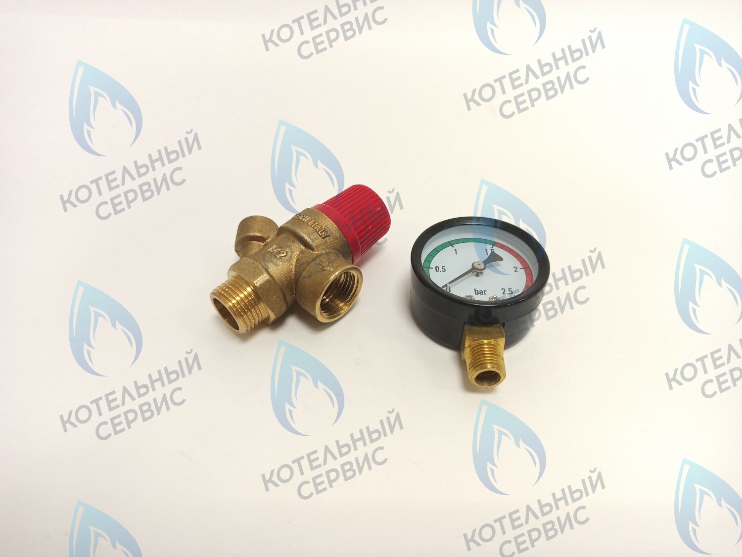  Клапан предохранительный с манометром TIM 1/2x1,5 бар (BL4802-1.5) 