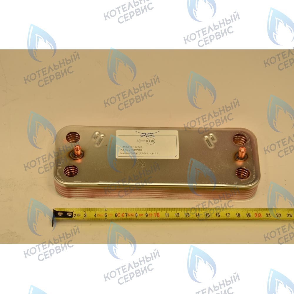 711612600 Теплообменник вторичный ГВС (другой тип) BAXI ECO (3, FOUR) 10 пластин 