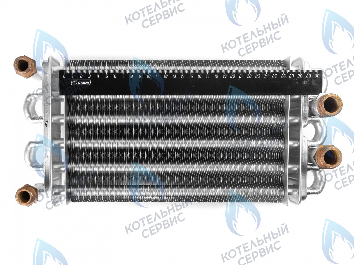 EB002-270 Битермический теплообменник 270мм ARISTON TX/T2 998619 (с двумя отверстиями под датчики температуры) 