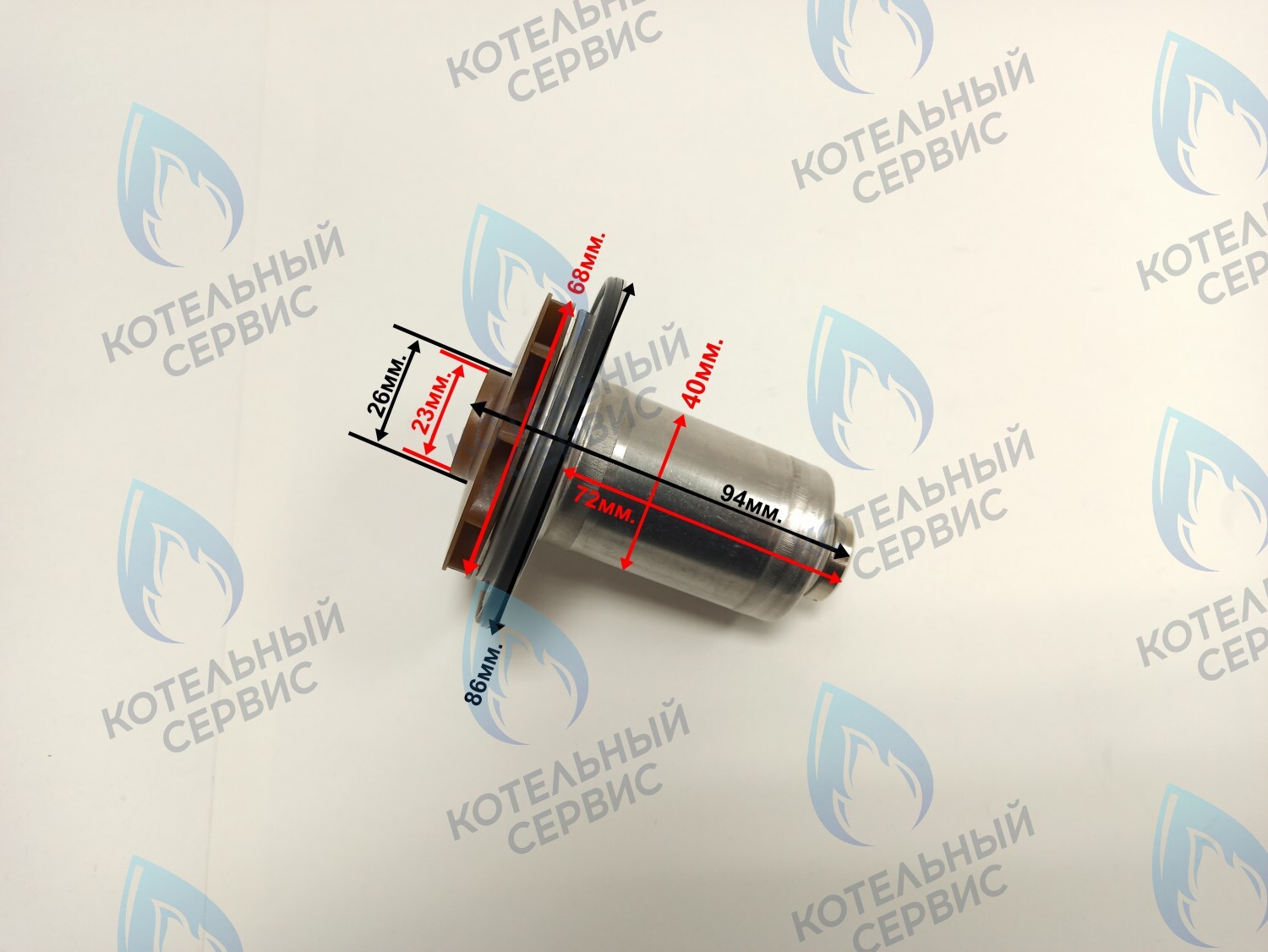 PPR-EW23CW-E40-68 Втулка ротор насоса (по часовой стрелки) ERCO 15-50, 95W (подходит под улитку WILO) 