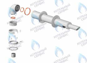 Коаксиальный комплект дымохода 60/100 1м KRATS (универсальный, все кроме Immergas/Navien)