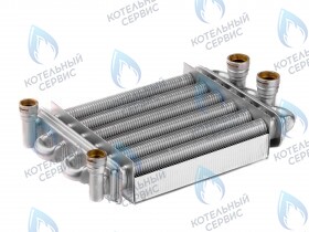 Би-термический теплообменник 18кВт (198мм трубки 18/12мм для котлов после 07/2013) ROC