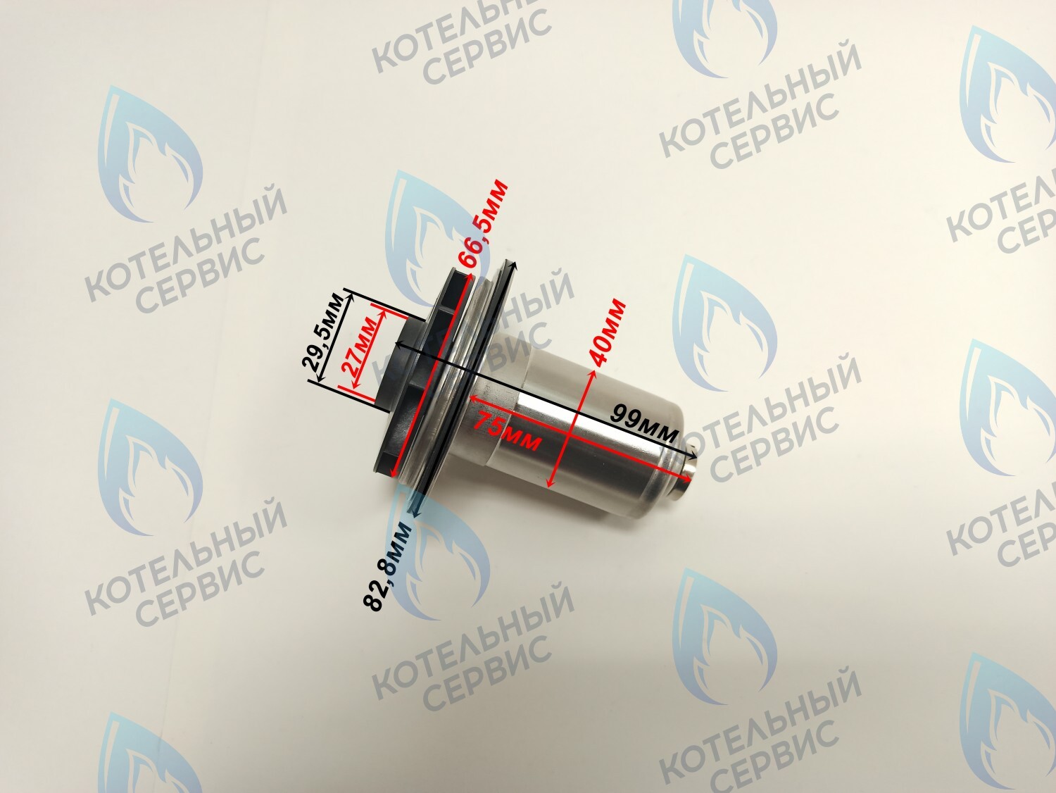 PPR-G27CW-40-66 Втулка ротор насоса (по часовой стрелке) Ariston (65153611) (втулка 40мм, колесо 66,5/27мм) 