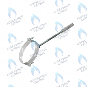 Крепление к стене D80 белое металлическое (вод.хомут) KRATS
