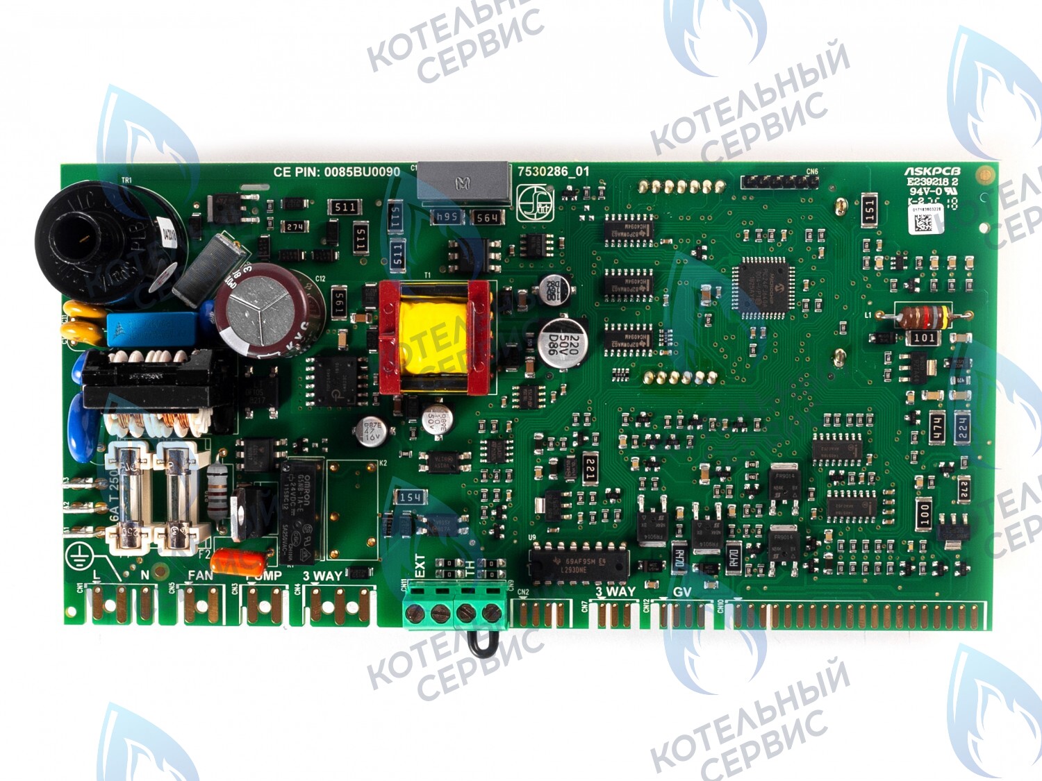 CB012-BEFORE-2017 Плата управления BOSCH (GAZ 6000) WBN6000  / WBN2000 (до 01.06.2017, первая кнопка "назад")  =<FD753  (87186496770, 87186477330) 