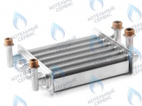 Теплообменник битермический 230мм 223мм (наружный-внутренний) KoreaStar Ace 24 (KS90263870), Ferroli Domina PRO 24 (398063870)