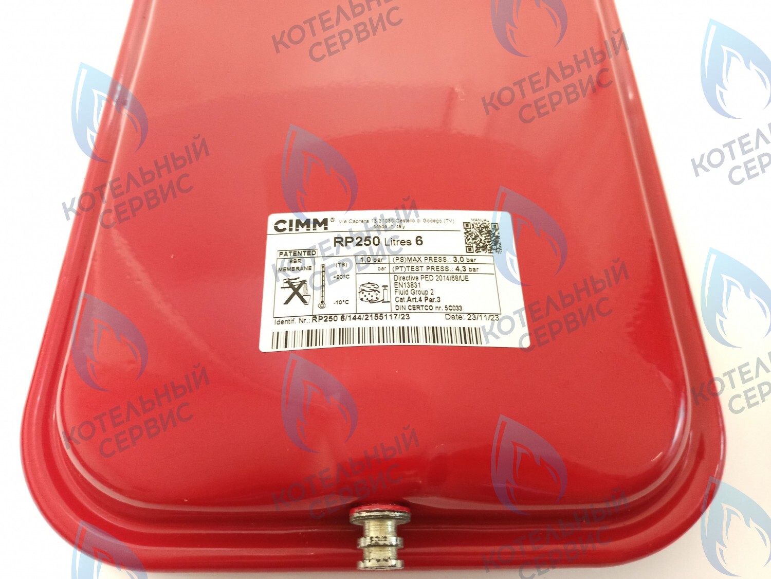 ET029-06L-CM Расширительный бак 6л (плоский) клипса Baxi MAIN-5 14-24 F (710471200) 