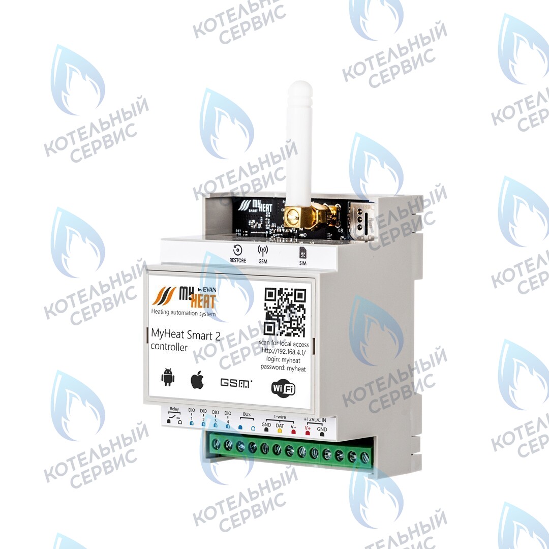 6281 Термостат (контроллер) MyHeat Smart 2 (GSM, Wi-Fi, DIN) 