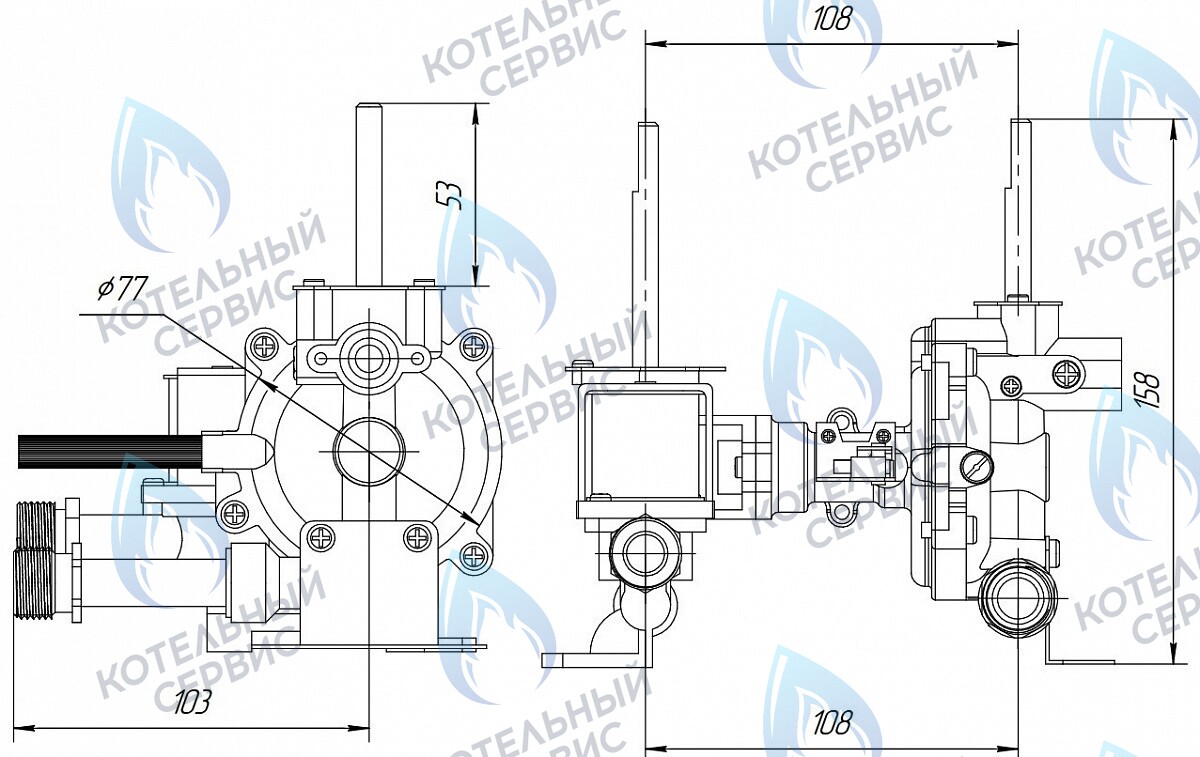 3542 Блок газовой колонки газоводяной 12л Vektor, Таганрог Газоаппарат, Вега, Oasis JSG 20 
