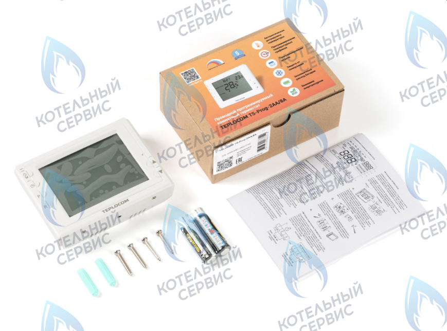 912 Термостат комнатный TEPLOCOM TS-Prog-2AA/8A 