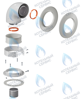 Отвод коаксиальный (колено) универсальный D60/100