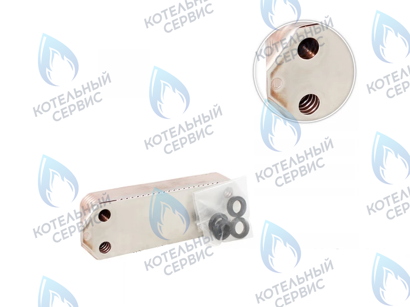 7822799 Теплообменник пластинчатый (вторичный) 14 пластин для котлов Viessmann Vitopend 100-W WH0A 
