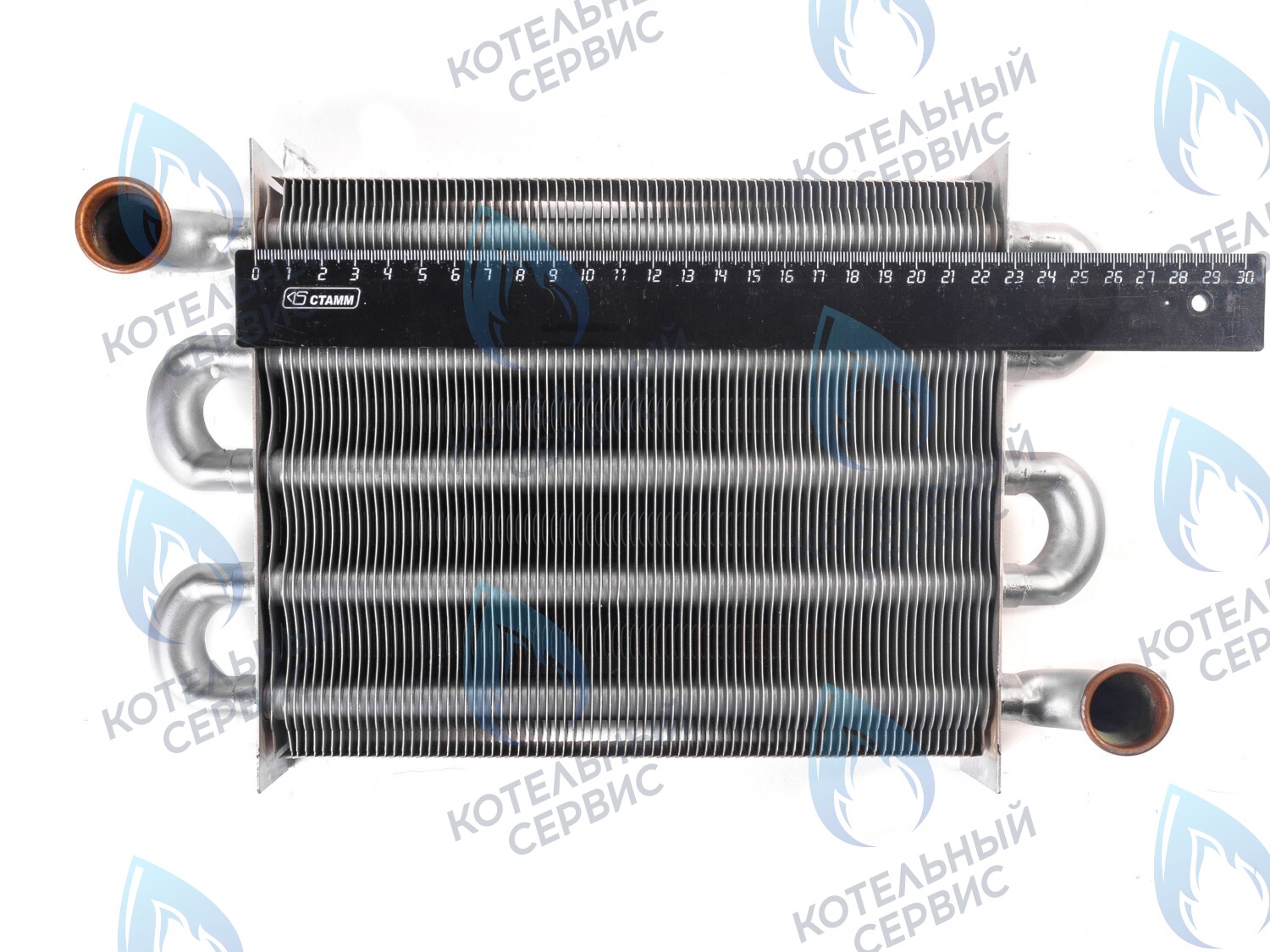 398002570 Теплообменник первичный (основной) (крепление - клипсы) Ferroli Fortuna Pro F13-F24 (398002570,398615500) 