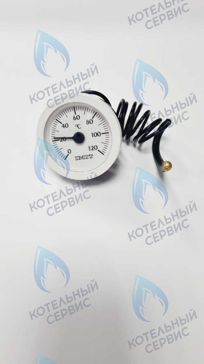 ST002-IMIT Термометр капиллярный (круглый белое кольцо) Ø51,5мм L=1050мм, 0-120С 