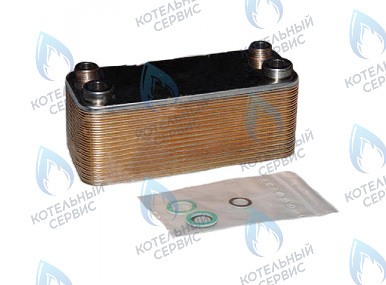 39809340 Теплообменник вторичный KIT SCAMB.ZB-30P (37403551) FERROLI 