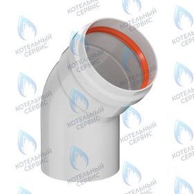 Отвод D80 угол 45° M/F (мама/папа)