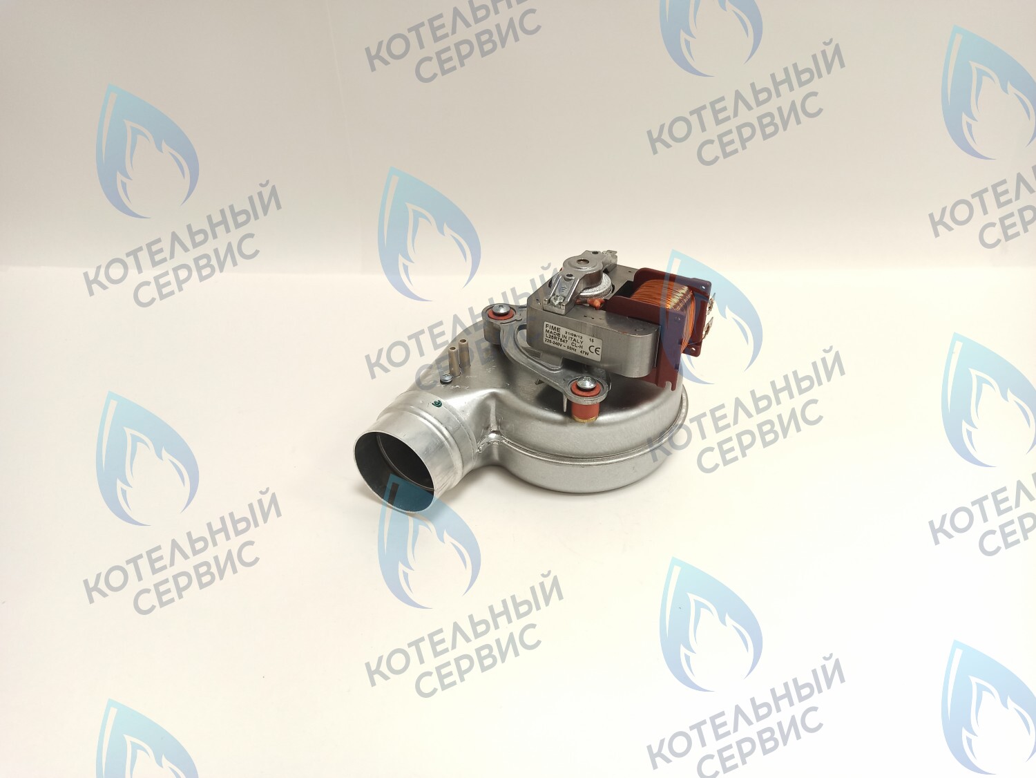 07-5002 Вентилятор для котлов 30 кВт Polykraft Alpine Light с коричневыми патрубками отбора (47W) 