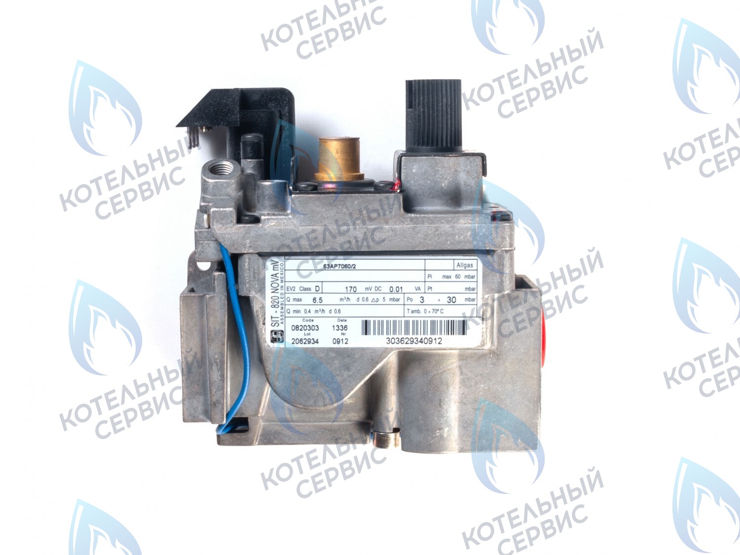 GV103 Газовый клапан SIT NOVA 820 mV 0.820.303 (0820303) под милливольтовый генератор Protherm (0020027516), LEMAX (014103), ALPENHOFF (151820303), FERROLI (39849620), ELECTROLUX (820303), ALPHATHERM 