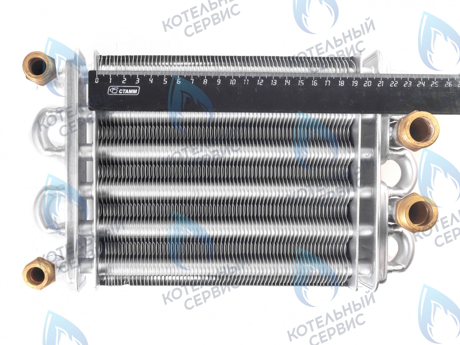 A20104 Теплообменник битермический 20см (L=196мм) 18кВт (10070004) HAIER, HEC 