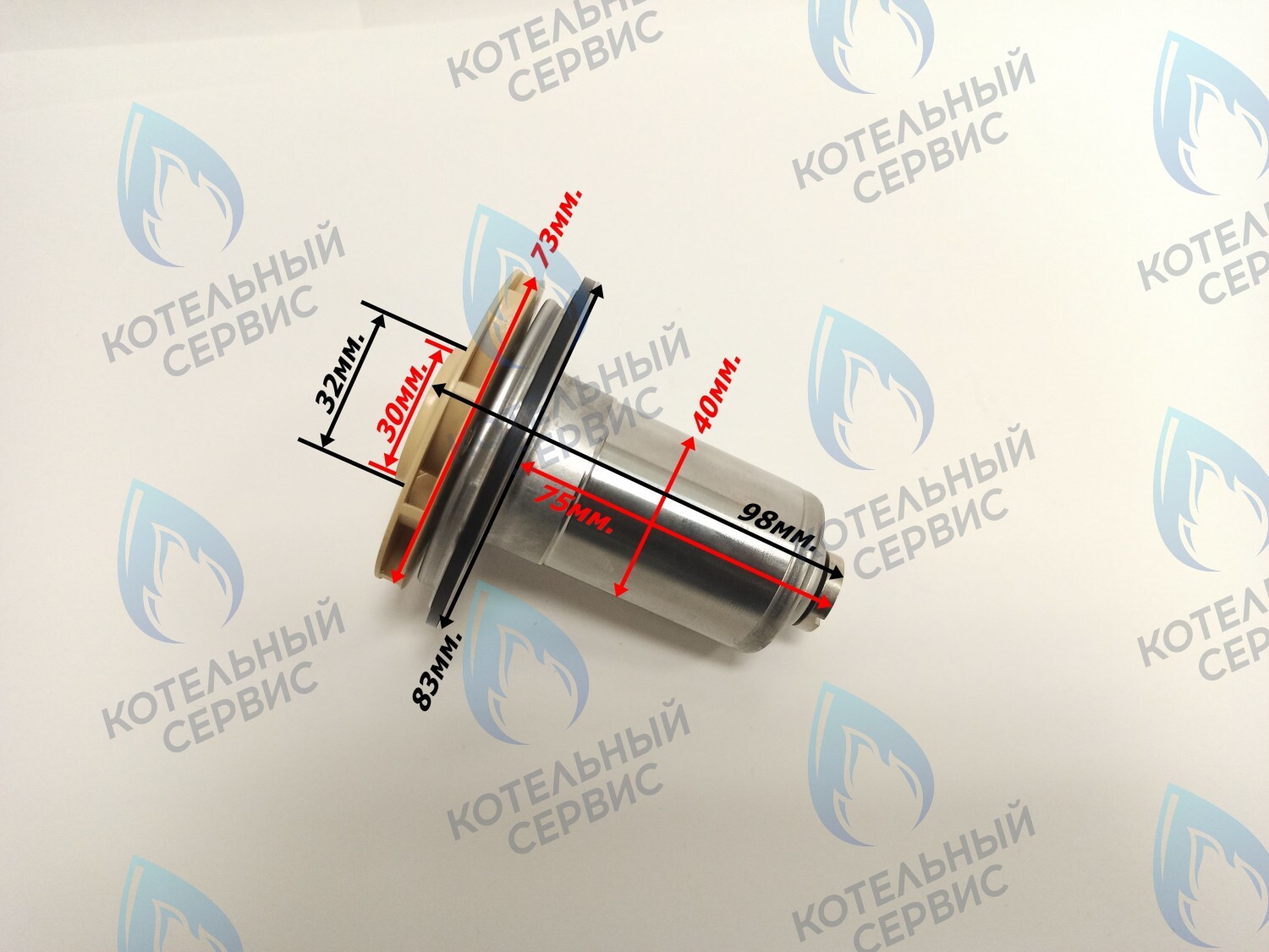 PPR-P30CCW-P40-73 Втулка  для циркуляционного насоса Protherm Lynx (Рысь) HK 11 / 24 / 28 (N-RU) Jaguar (Ягуар) 11 / 24 JTV (H-RU) Гепард 2015 (против часовой стрелки) 