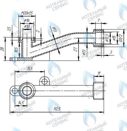 2026 Трубка присоединительная Vektor Star 10л, Zanussi L=10см 