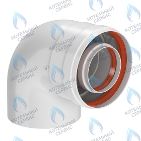 Отвод промежуточный раструбн. угол 90° (колено) D60/100 (наружный диаметр мама/папа)