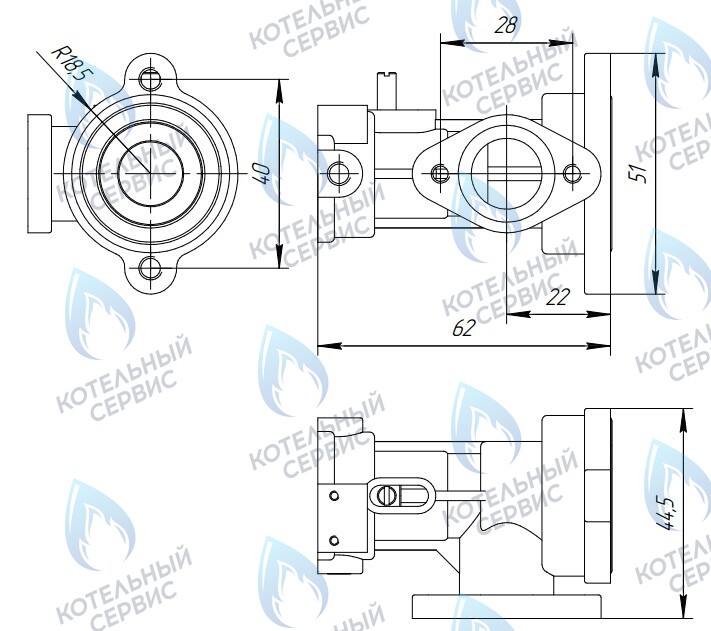 2064 Промежуточная часть НЕВА 4510 в сборе 